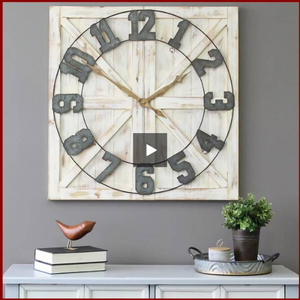 Barn Wood Farmhouse Wall Clock - Hen & Tilly 