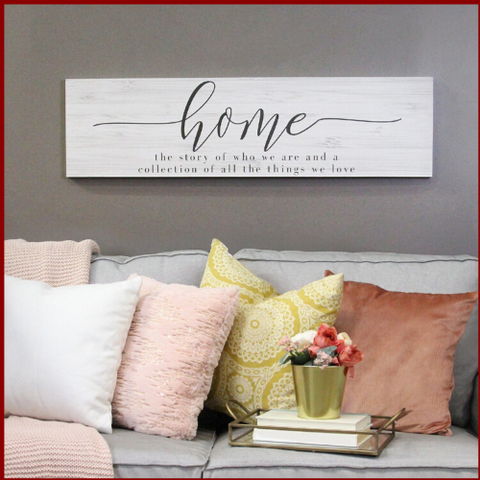 Image of "The Story of Home" Oversized Wall Art - Hen & Tilly 