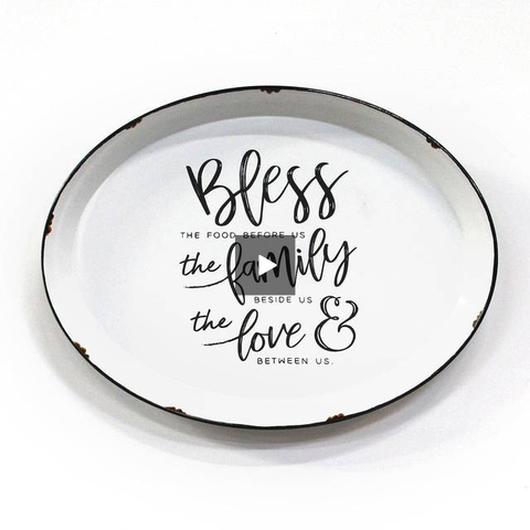 Image of "Bless The Family" Wall Decor - Hen & Tilly 