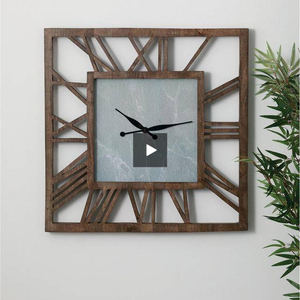 Dark Wood Blank Face Wall Clock - Hen & Tilly 