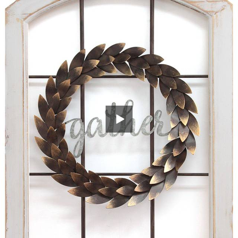 Image of "Gather" Window and Wreath Wall Decor - Hen & Tilly 