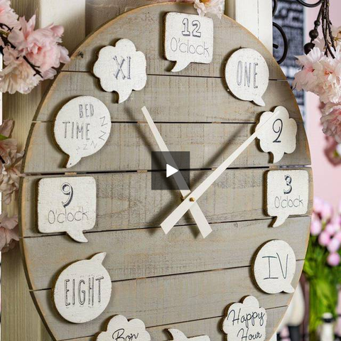 Bubble Thoughts Happy Wall Clock - Hen & Tilly 