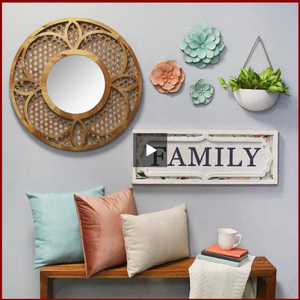 Rustic Floral "Family" Wall Decor - Hen & Tilly 