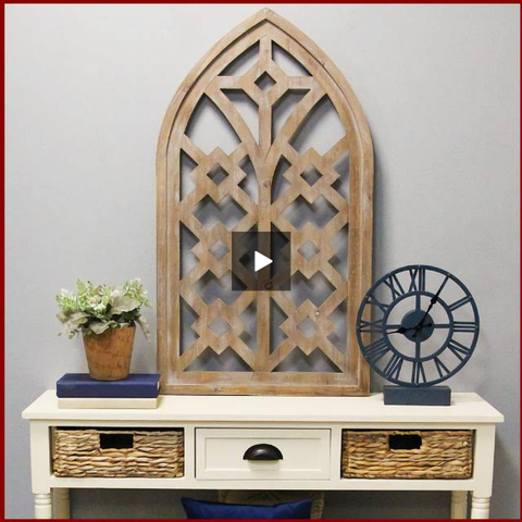 Rustic Wooden Cathedral Arch Wall Decor - Hen & Tilly 