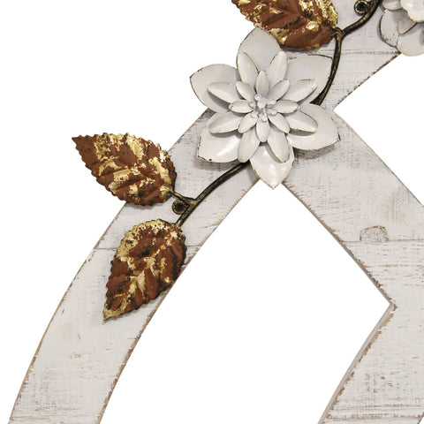 Image of White Window Arch with Gold Flowers - Hen & Tilly 