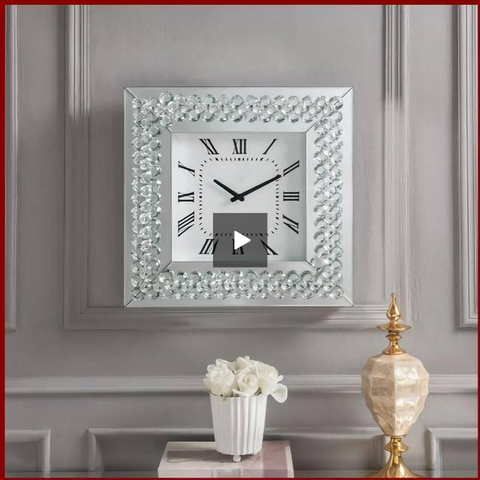 Image of Crystal Roman Numeral Wall Clock - Hen & Tilly 