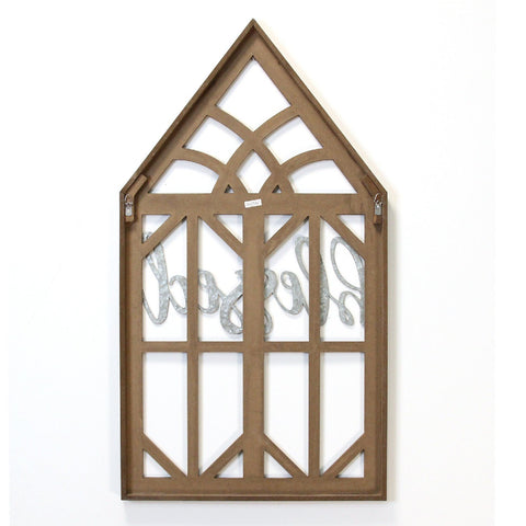Image of "Blessed" Farmhouse Wooden Window Frame - Hen & Tilly 