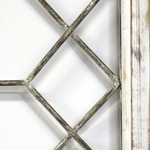 Image of Distressed White Window Wall Decor - Hen & Tilly 