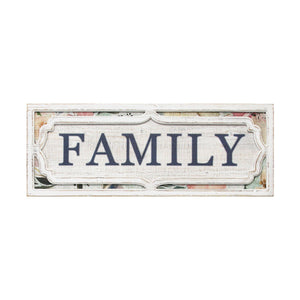 Rustic Floral "Family" Wall Decor - Hen & Tilly 