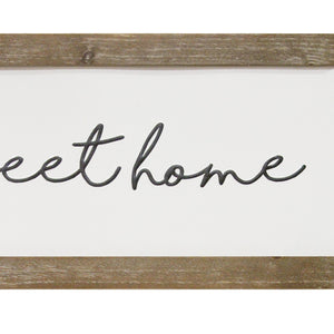 "Home Sweet Home" Wooden Frame Wall Art - Hen & Tilly 
