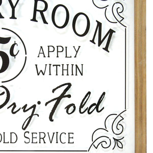 Glass Vintage "Laundry Room" Sign - Hen & Tilly 