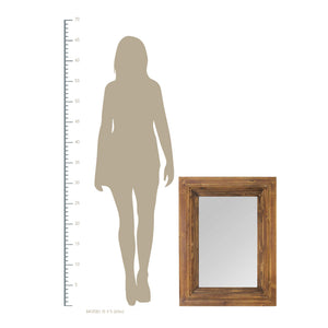 Cherry Wood Layered Wall Mirror - Hen & Tilly 