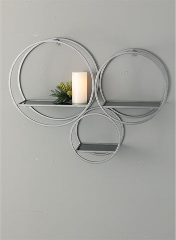 Image of Silver and Iron Circle Shelves - Hen & Tilly 