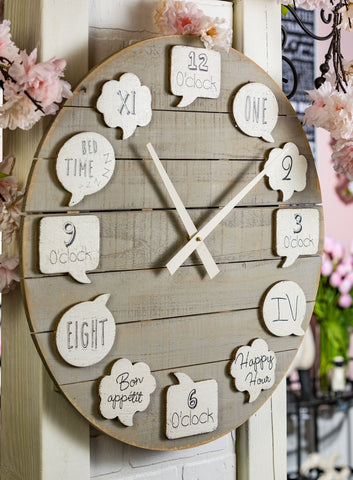 Image of Bubble Thoughts Happy Wall Clock - Hen & Tilly 