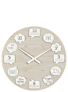 Bubble Thoughts Happy Wall Clock - Hen & Tilly 