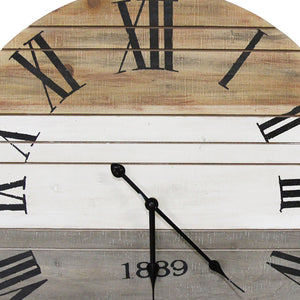Distressed Multi-Color Roman Numeral Wall Clock - Hen & Tilly 