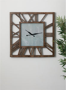 Dark Wood Blank Face Wall Clock - Hen & Tilly 