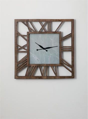 Image of Dark Wood Blank Face Wall Clock - Hen & Tilly 