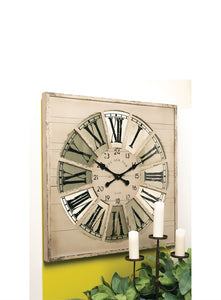 Rustic Charm Roman Numeral Wall Clock - Hen & Tilly 