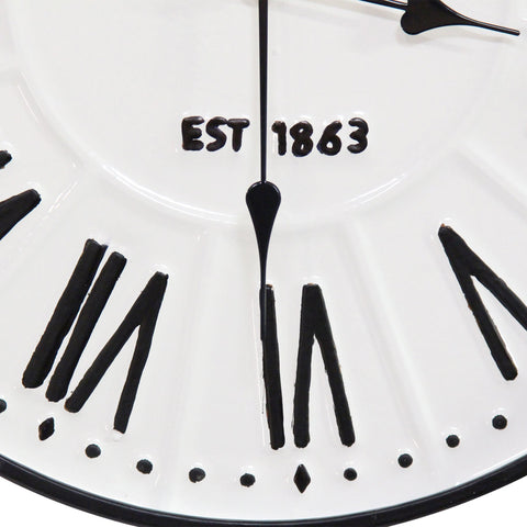 Image of Classic "Old Town" White Wall Clock - Hen & Tilly 