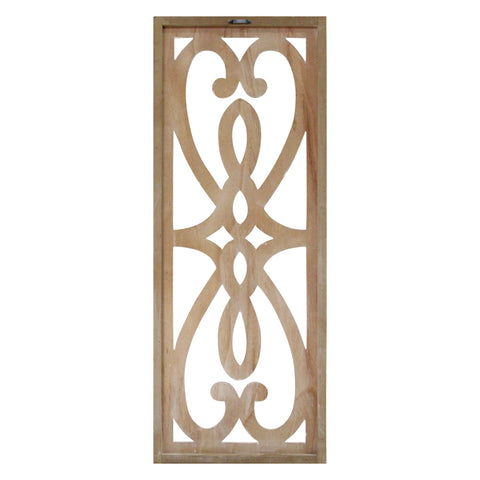 Image of Hearts and Fleur Decorative Wood Panel - Hen & Tilly 