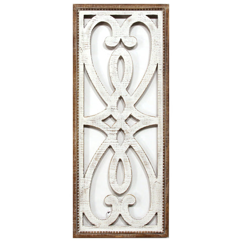 Image of Hearts and Fleur Decorative Wood Panel - Hen & Tilly 