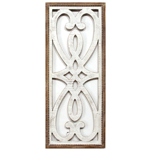 Hearts and Fleur Decorative Wood Panel - Hen & Tilly 
